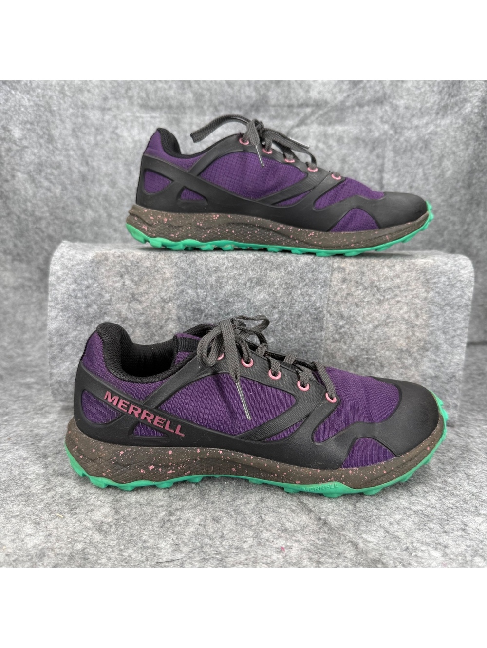 Merrell AltaLight Low Hiking Shoes MK162592 Purple Black Green Youth Size 3 973